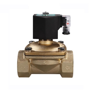Vanne solénoïde 2 voies 2W31 COVNA DN15 1/2 pouce normalement fermée en laiton pour eau, air et vapeur AC/DC - Product Image 1