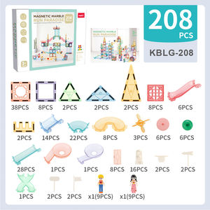 Jouets de construction en blocs magnétiques créatifs et résistants, blocs de construction en tube, blocs magnétiques, jeu de connexion de billes de marbre pour enfants - Product Image 5