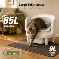 Bac à litière automatique pour chat, à ouverture supérieure, autonettoyant, électrique, avec capteur intelligent, grande capacité 65L, application WiFi, OEM