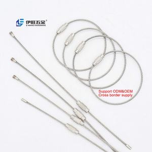 YIWANG Screw Lock Cable <b>Rope</b> Stainless Steel Wire Keychain Keyring - Product Image 1