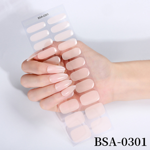 Bandes adhésives pour <span class=keywords><strong>ongles</strong></span> multicolores, gel solide sans besoin de lampe UV, autocollants pour nail art, plusieurs options de couleurs unies - Product Image 6