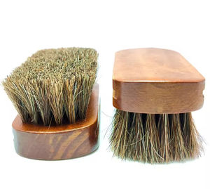 Deri bakımı için taşınabilir doğal ahşap at kılı ayakkabı parlatma temizleme fırçası - Product Image 3