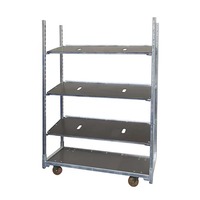 Chariot de transport et de stockage pour serres et pépinières, en acier galvanisé à chaud de haute qualité, détachable et portable, pour plantes et fleurs