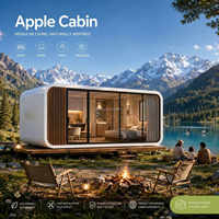 Maison préfabriquée de luxe de haute qualité, capsule spatiale, cabine préfabriquée Apple, maison conteneur durable 20ft et 40ft, cabine Apple