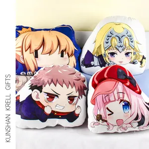 Almofada de anime personalizada, desenho animado, design em forma irregular, almofada impressa, jogar, travesseiros personalizados