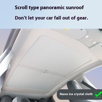 Pare-soleil de voiture magnétique rétractable de luxe de troisième génération Da Muyan, style simple, pour Tesla Model Y, toit en maille avant