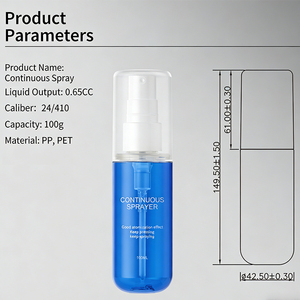 Pulvérisateur à brume <span class=keywords><strong>ultra</strong></span>-fine de 100 ml en plastique PET transparent pour parfum, tonique, soins de la peau, eau continue, pour les soins des <span class=keywords><strong>cheveux</strong></span> et du corps - Product Image 4