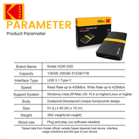 Portátil Ssd memoria Usb3.1 Tipo C Externo Mini SSD Para KODAK