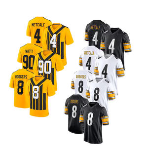 Лучшее качество # 90 ВАТТ # 8 РОДЖЕРС #   Футболка для американского футбола METCALF - Product Image 1