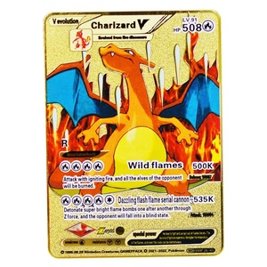 Metal <strong>Cards</strong> Trading <strong>Cards</strong> Featuring Charizard <strong>VMAX</strong> <strong>Pikachu</strong> Mewtwo-DIY Custom Trendy Collectibles Perfect Gift Options - Product Image 4