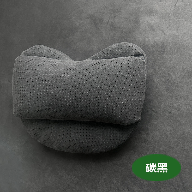 Coussin de soulagement de la pression en forme de pêche - Noir carbone - Orifice de ventilation