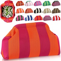 Pochette tissée personnalisée pour femme, sac tricoté rayé, sac à main coloré grande capacité pour les vacances et la vie quotidienne