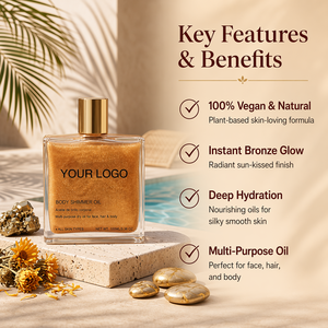 HKH Sehistar - Aceite Corporal Iluminador con Brillo, Maquillaje Personalizado, Hidratante, Bronceador Vegano Natural, Aceite Corporal con Brillo - Product Image 3