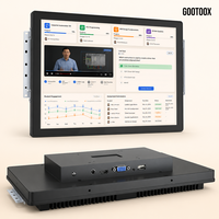 Monitor de Pantalla Táctil Industrial Impermeable IP65, Montaje en Panel Frontal, 16:9, HDMI, VGA, USB, Aplicación para Exteriores y Marina