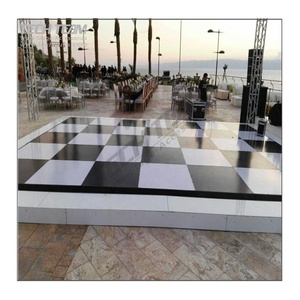 Pista de baile de eventos en blanco y negro para fiesta de boda Easy Lock Light Stage Platforms escenario - Product Image 1