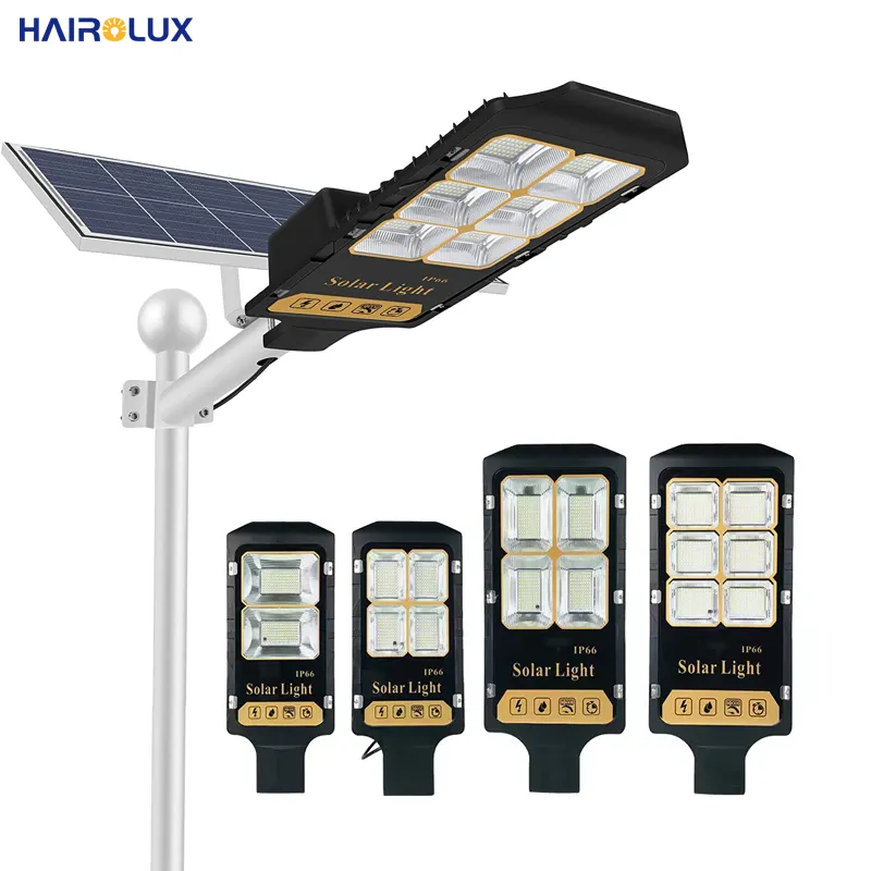 Hairolux Hot Selling Super Bright Power Saving Outdoor With Battery Backup Solar Street Light 250w