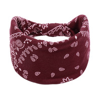 Bosimi asie-Europe noix de cajou sport bandeau évacuant la sueur élastique coton bandeau femme bandeau Sport