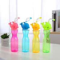 Articles de fête 2025 plastique créatif en forme de rose couvercle tasse personnalisé Halloween noël bouteille d'eau avec paille