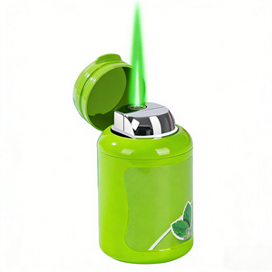 Briquet torche <span class=keywords><strong>en</strong></span> métal tendance <span class=keywords><strong>en</strong></span> <span class=keywords><strong>forme</strong></span> <span class=keywords><strong>de</strong></span> <span class=keywords><strong>chewing</strong></span>-<span class=keywords><strong>gum</strong></span>, vente chaude 2026, 3 couleurs, coupe-vent, rechargeable au gaz avec flamme verte - Product Image 3