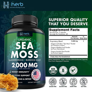 OEM/ODM Organic <b>Sea</b> <b>Moss</b> <b>Capsules</b> Vegan Irish <b>Sea</b> <b>Moss</b> Extract <b>Capsules</b> for Immune & Joint Health - Product Image 6