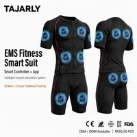 Ensemble d'entraînement sans fil EMS 2 pièces pour hommes, écologique, imperméable, respirant, séchage rapide, antistatique, 12 électrodes