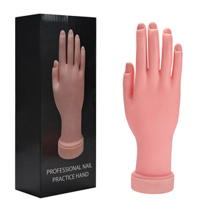 Bendable <b>Practice</b> <b>Hand</b> Flexible Mannequin Finger Insertable <b>Nail</b> Tip Holder Demonstration Tool for <b>Nail</b> Art Training Manicure - Product Image 5
