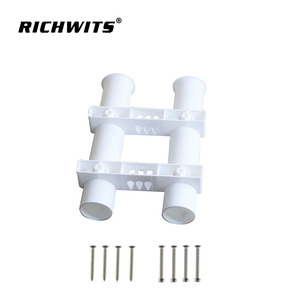 Support de canne à pêche détachable à deux trous Zhibo en deux parties, en plastique, pour bateau et yacht - Product Image 2