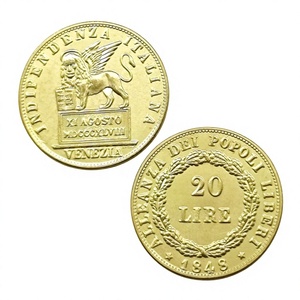 Monete Commemorative in Stile Antico <span class=keywords><strong>20</strong></span> <span class=keywords><strong>LIRE</strong></span> Stati Italiani 1848, Regali, Decorazione per la Casa - Product Image 2