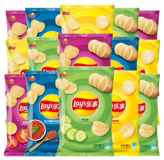 Bestseller Lay's Kartoffelchips 40 g exotische Snacks Holzkohle Grillfleisch Bauchgeschmack