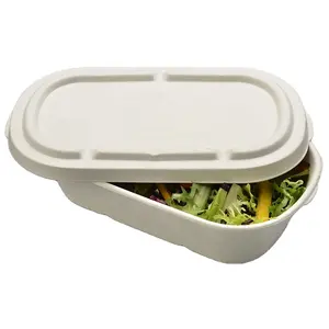 Sunkea 100% Composteerbaar Voedsel Verpakking Papier Pulp Doos Voor Lunch