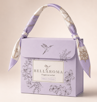 Boîte Cadeau de Luxe Personnalisée Écologique avec Embossage, Poignée en Soie, Style Nordique, pour Bougie Parfumée et Diffuseur à Bâtonnets
