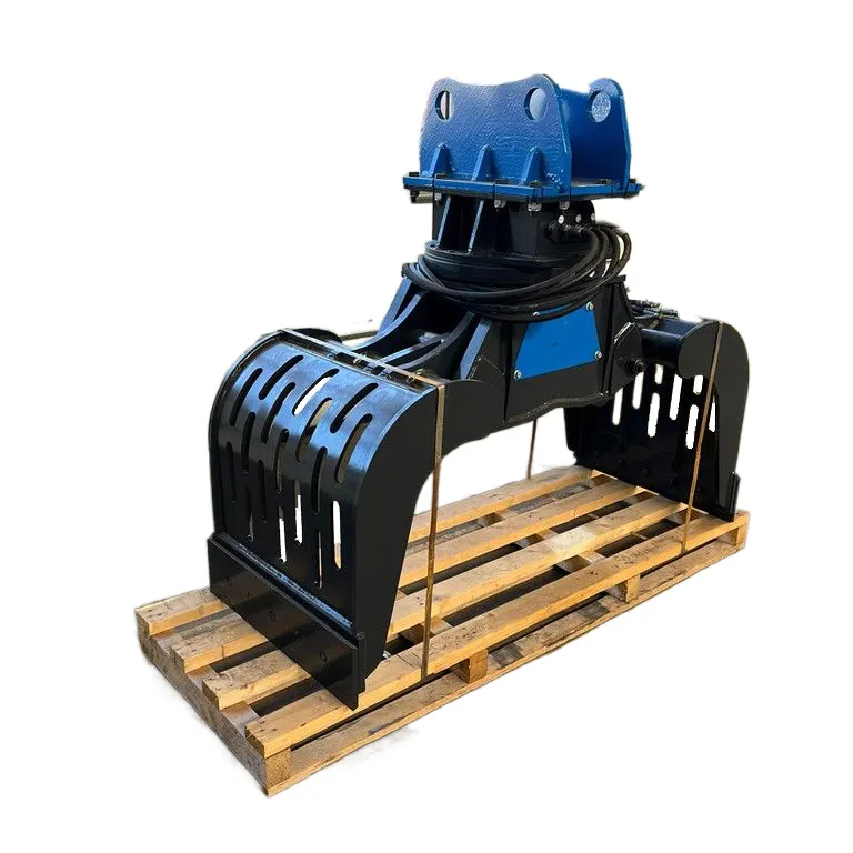 Customized Hydraulic Grab With Arm For Catching Scrap Metal Excavator 360 Degree Rotating Log Grapple
