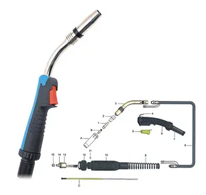 40KD accessori di ricambio per saldatrici torcia flessibile adatta per Mig Mag Welding Equipment Tool torcia MIG