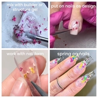 MyBeautyNails – Lot de 12 couleurs de fleurs séchées naturelles pour décoration d'ongles, compatibles avec le gel de construction et les moules à ongles