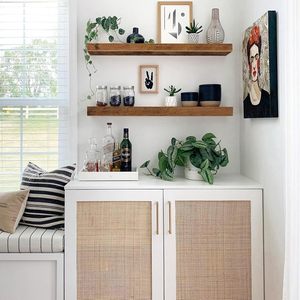 Étagères flottantes personnalisées pour salle de bain - Étagère murale au-dessus des toilettes Décoration de maison de style campagnard Étagère de présentation Étagère à livres Brun rustique - Product Image 6