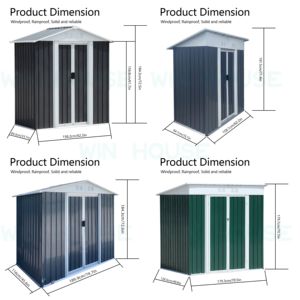 Wadah kantor struktur baja ringan luar ruangan Modern penyimpanan garasi rumah pabrikan untuk alat ruang utilitas taman penyimpanan tamu - Product Image 4