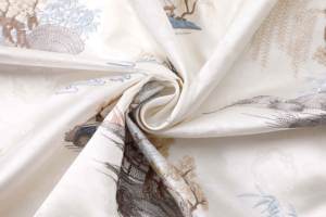 قماش بوليستر فاخر منسوج بنقشة الجاكار والدانتيل مع طلاء PVC لفساتين الزفاف والملابس الرسمية والحقائب - للأولاد والبنات - Product Image 5