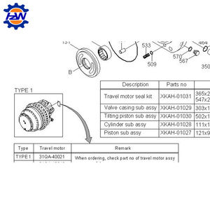 31QA-40020ประกอบมอเตอร์ขับเคลื่อนสุดท้ายสำหรับ R360-9ฮุนได - Product Image 1