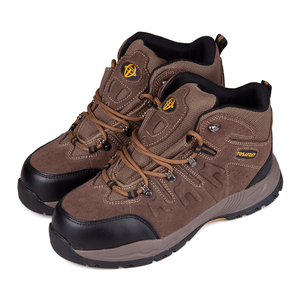 Bottes <span class=keywords><strong>de</strong></span> randonnée mi-montantes pour hommes, norme européenne, haute sécurité, avec embout en acier anti-écrasement, protection des pieds, tige en daim, <span class=keywords><strong>chaussures</strong></span> <span class=keywords><strong>de</strong></span> sécurité - Product Image 2