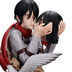 Produit de haute qualité Attaque des Titans Baiser de la <span class=keywords><strong>mort</strong></span> Eren Jager S'embrasser dans la tête Baiser Mikasa Ackerman Modèle Figurine d'anime Personnage de dessin animé - Product Image 2
