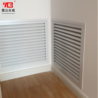 24x24 Grilles et registres de grille de diffuseur d'air en plastique ABS pour plafond carré CVC pour couvercles de ventilation de climatisation