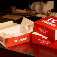 Boîtes d'emballage pour la restauration rapide en carton recyclable écologiques personnalisées pour poulet frit, frites
