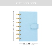 Hongbo, Meilleures Ventes, Classeur Budgetaire Disques A6 en Cuir Saffiano Petit Modèle, 10 Couleurs, avec Enveloppes pour Organisation de l'Argent