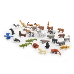 32 PCS 장난감 동물 PVC 플라스틱 야생 동물 장난감 모델 현실적인 미니 장난감 야생 동물 왕국 모델 세트