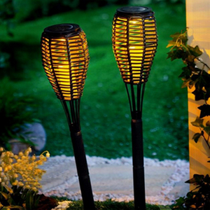 مصباح شعلة تيكي شعلة بالطاقة الشمسية, مصباح شعلة خارجي مقاوم للماء IP44 شهير 1led لاسلكي شعلة تيكي إضاءة ساحة الممرات