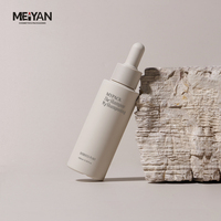 MYPACK Beige HDPE Soft-Touch Runde 100ml 4 oz Quetschbare Hautpflege-Serum Flüssigkeits-Tropfflaschen für Haaröl aus Kunststoff