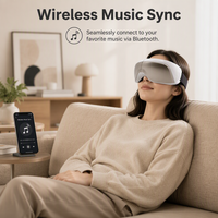 Appareil de massage oculaire intelligent chauffant avec musique et vibrations, masseur électrique relaxant pour les yeux avec compression thermique