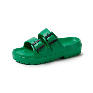 Sandales à plateforme réglables pour femmes, multicolores, à double boucle, couleur unie, semelle épaisse en EVA, décontractées, pour l'extérieur, usage quotidien - Product Image 3