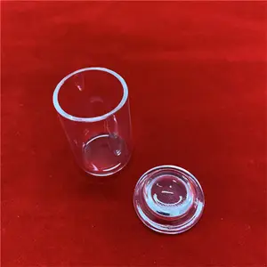 Customized high temperature transparent quartz glass melting crucible with lid