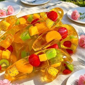 New Kawaii <b>Clear</b> Banana Fruit Squishy Sensory Toy Cute Desk Decoration Antistress Squeeze Toys for Party Favor - Product Image 2